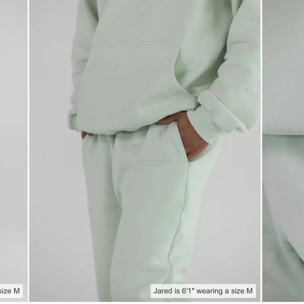 Cmfrt Collection Pastel Edit Mint Green Sweatpants Size Large NWOT Men Women - Picture 2 of 9